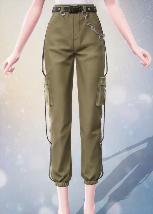 Green Slim-Fit Pants