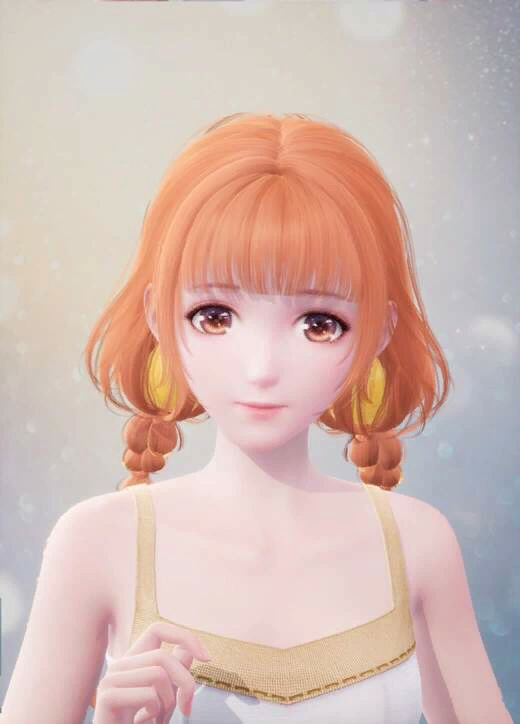 Orange Twin-tails